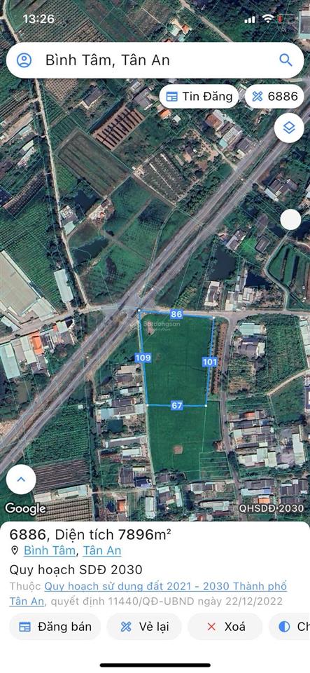 Tôi chính chủ bán 7300m² đường Vành Đai Tân An
