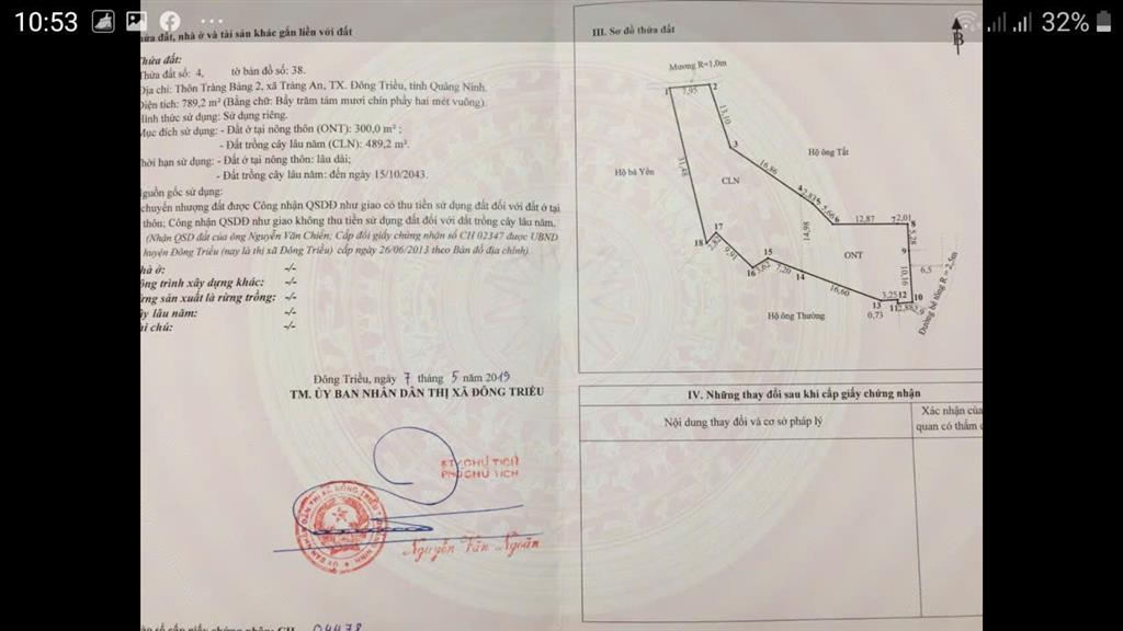 CHÍNH CHỦ BÁN LÔ ĐẤT ĐẸP KHU TRÀNG BẢNG 2 – PHƯỜNG BÌNH KHÊ – QUẢNG NINH