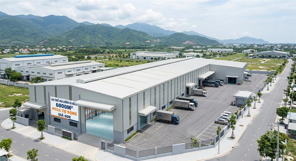 Cho thuê nhà xưởng 6.000m2 chuẩn quốc tế tại đà nẵng  pccc tự động  giá cực tốt chỉ 60k/m2