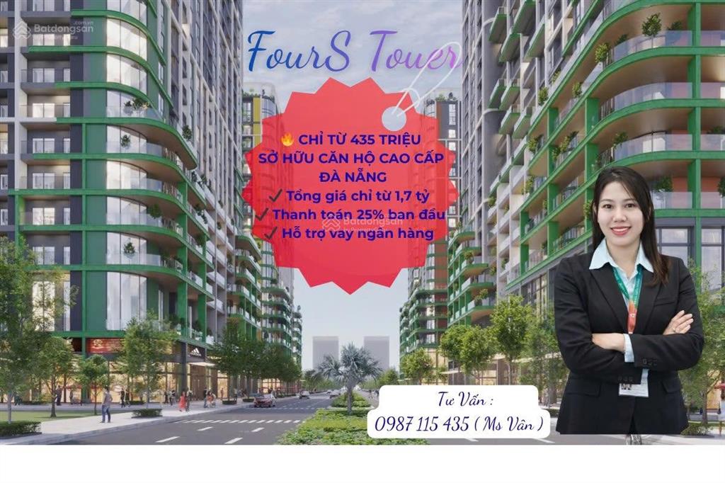 Căn hộ 1pn+ fours tower 50m view sông trung tâm nam đà nẵng giá tốt