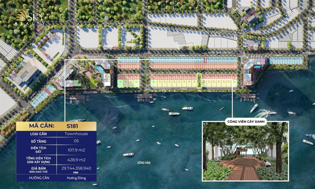 Shophouse 5 tầng mặt tiền đường trần hưng đạo  sun symphony  sẵn sàn bàn giao  cđt sun group