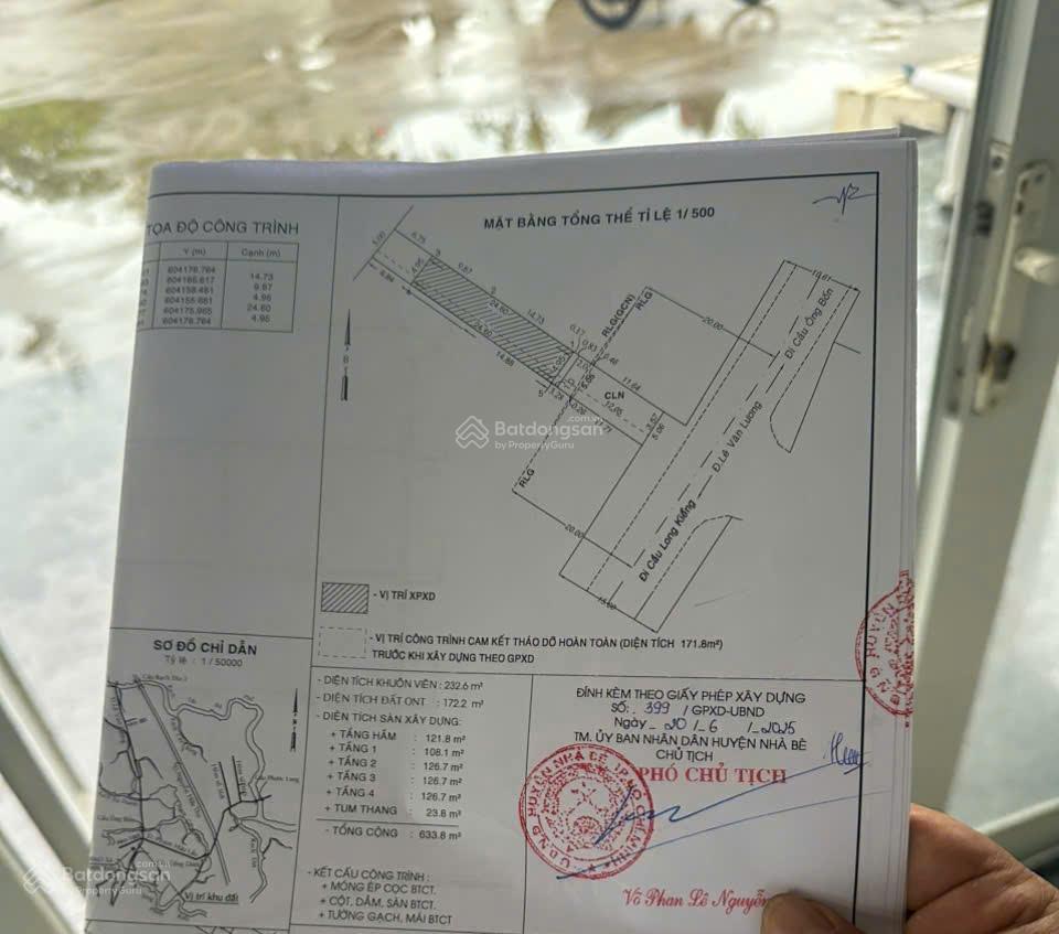 Mua đất tặng nhà, mặt tiền lê văn lương, 233m2, gpxd 6 tầng. vuông vức, chỉ hơn 70 triệu/ m2