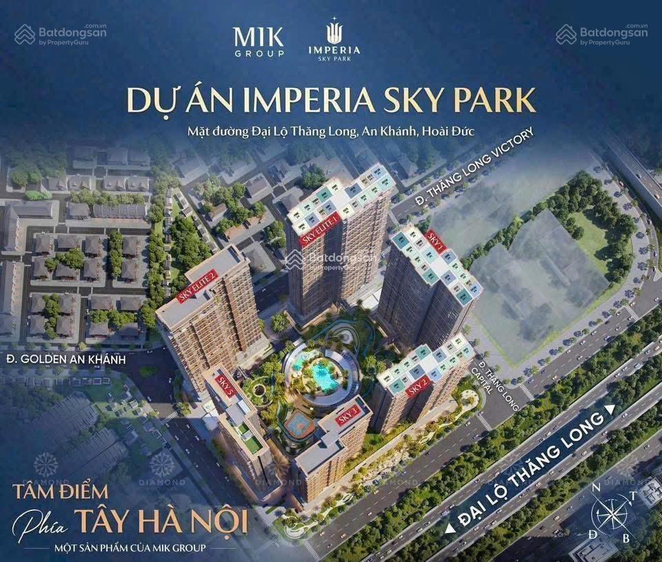 Chính chủ bán căn hộ 2 phòng ngủ imperia sky park nam an khánh view đẹp, giá tốt