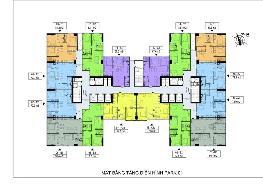 Bán gấp căn góc 96m23pn2vs 5,5 tỷ toà park, nội thất cơ bản