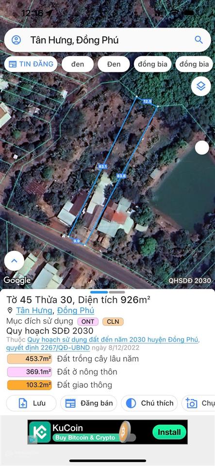 Bán nhà riêng tại tân hưng, đồng phú, bình phước, 1,55 tỷ, 10g phú, bình phước, 1,55 tỷ, 1000m2