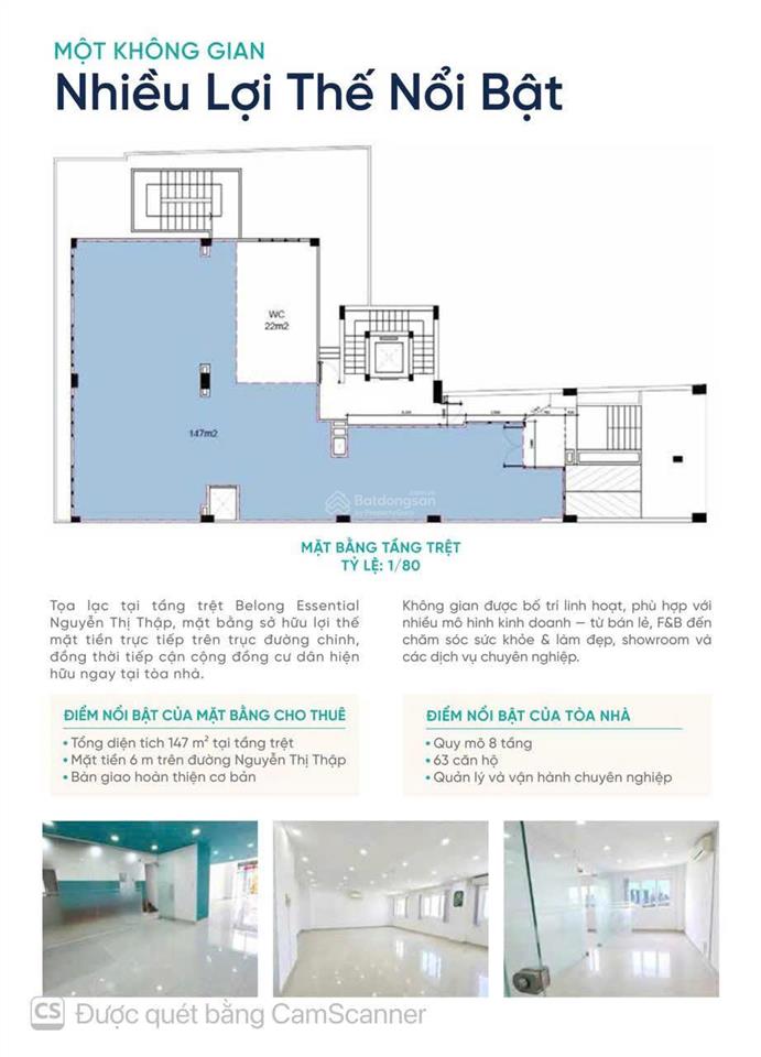 Cho thuê mặt bằng đẹp tại nguyễn thị thập, tân phú, quận 7, tp.hcm, 55 triệu, 169m2