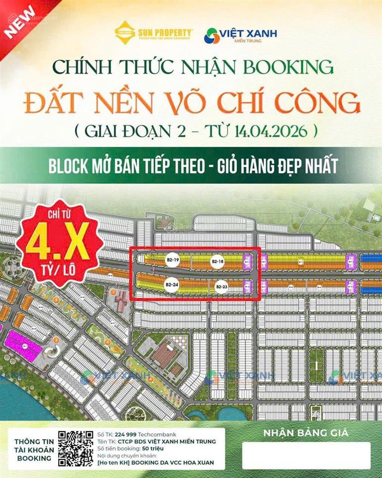 Đất võ chí công lô b21792 giá 4.944 tỷ  113.4m2, đường 7.5m lề 4m