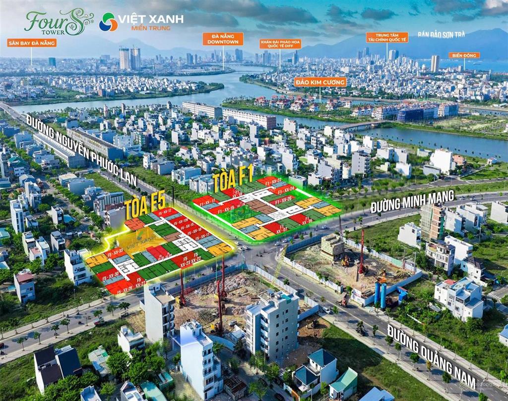 Chỉ với 2 tỷ có ngay nhà đà nẵng 34m2 tại giao lộ nguyễn phước lan và minh mạng, căn hộ fours tower