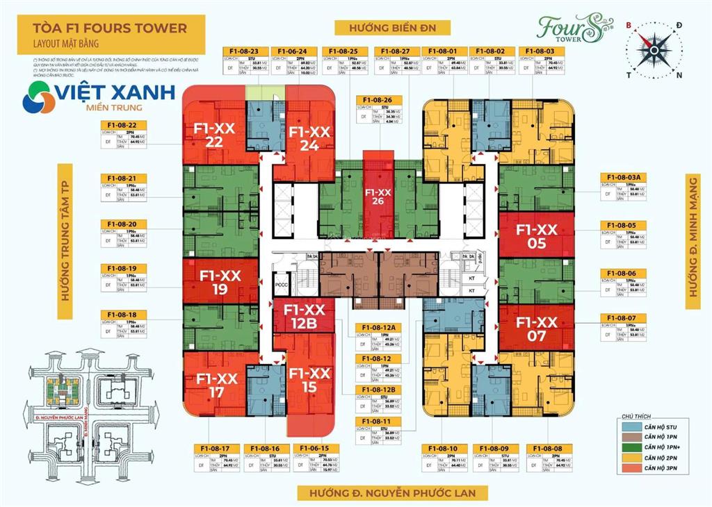 Chỉ với 2 tỷ có ngay nhà đà nẵng 34m2 tại giao lộ nguyễn phước lan và minh mạng, căn hộ fours tower