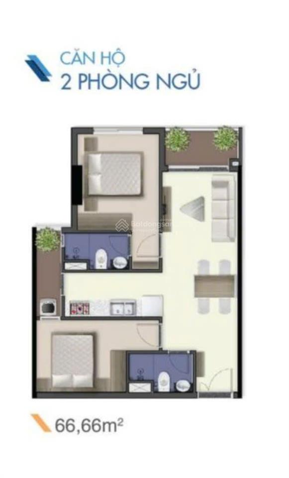 Hoan nghênh hợp tác, 2pn, 67m2, nhà có máy lạnh, rèm và máy nước nóng giá 3,95 tỷ