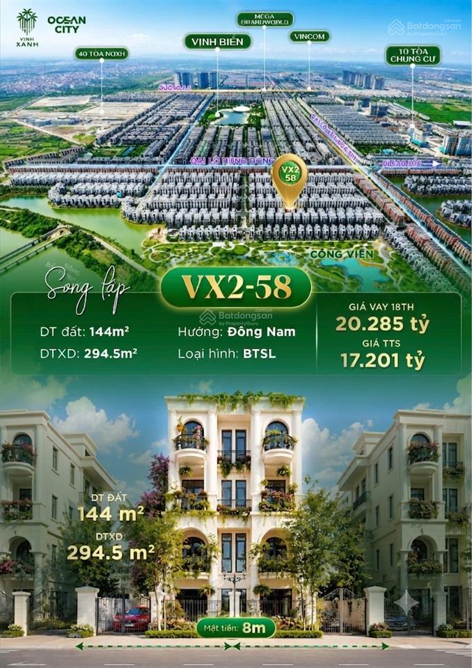 Sở hữu song lập vinh xanh ocean city giá không tưởng!