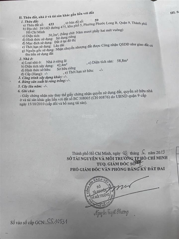 Bán nhà riêng phước long b quận 9  sổ hồng riêng  cách global city 5km  di chuyển về quận 1 20p