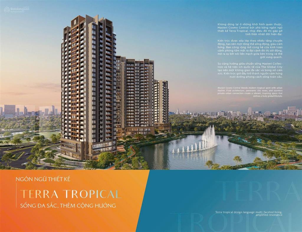 Hiếm 3pn view nhạc nước masteri cosmo central  đông nam  113m²  giá tốt 15.5 tỷ
