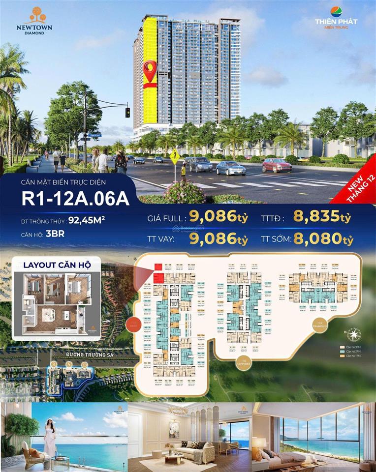 Căn hộ trực diện mặt biển mỹ khê giá siêu đầu tư