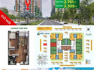 Trục căn hiếm, căn góc 2br có sân vườn tòa f1 giá tốt nhất fours tower, căn hộ cao cấp nam hòa xuân