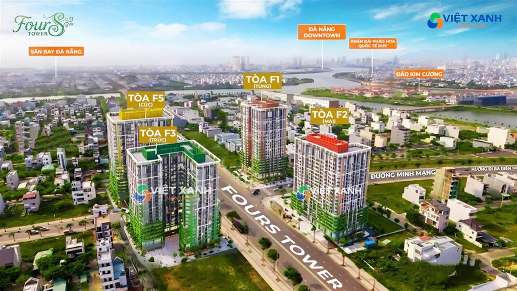 Trục cháy hàng, căn góc 2 br sân vườn tòa f1 giá tốt nhất fours tower, căn hộ cao cấp nam hòa xuân