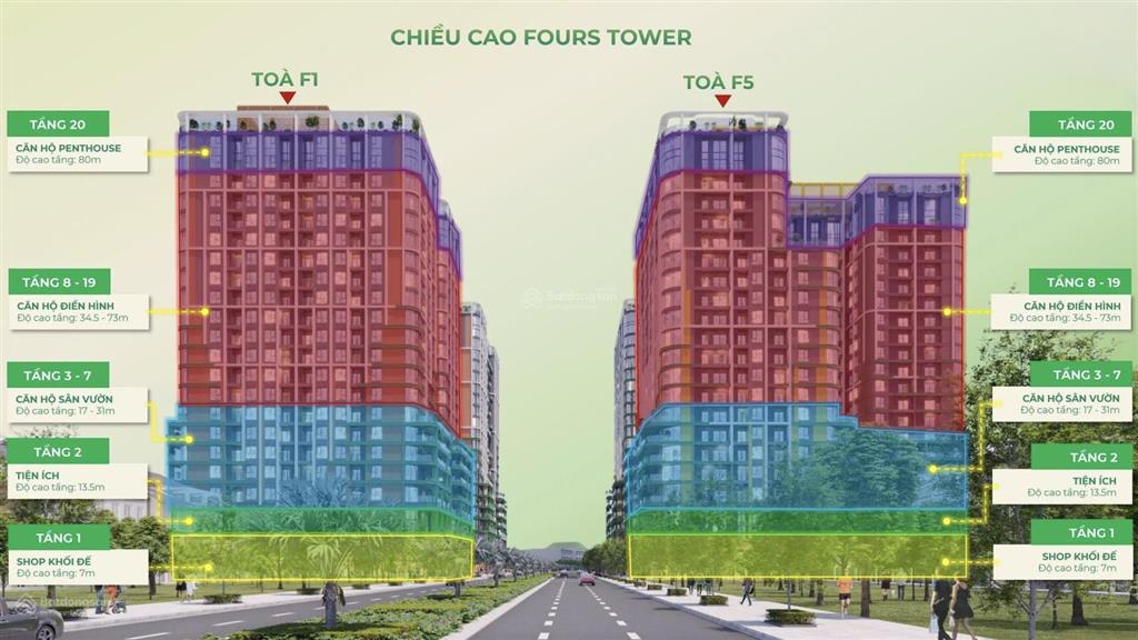 Sở hữu căn hộ 2pn f10715 fours tower  tặng sân vườn riêng 16m2 giá chỉ 3.487 tỷ