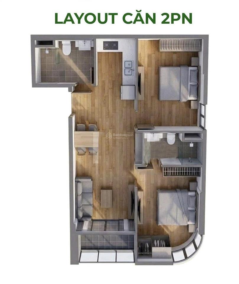 Sở hữu căn hộ 2pn f10715 fours tower  tặng sân vườn riêng 16m2 giá chỉ 3.487 tỷ
