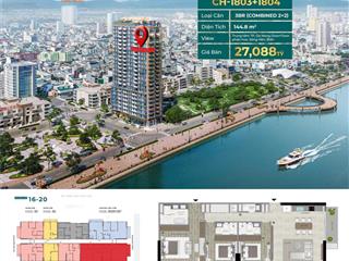 Căn hộ combined siêu hiếm tại the filmore da nang 3pn 144.8m² view sông hàn, pháo hoa, biển
