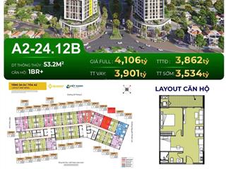 Căn hộ 1pn+ tầng cao tòa a2 sun cora hoà xuân giá cđt view tp, danang downtown  vay miễn lãi 30th