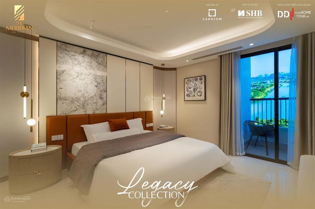 Căn góc vip 3pn meridian trực diện danang downtown & sông hàn  121.2m2 3pn  2wc ban công panorama
