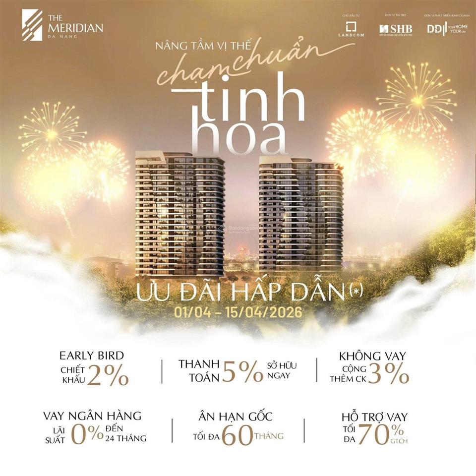 Chỉ 6.07 tỷ sở hữu trọn đời căn 2pn m1.08.03 73,05m² view pháo hoa, sông hànbooking early bird 2%