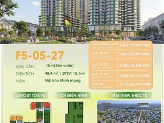 Căn 1pn giá rẻ nhất fours tower f5.05.27 đường minh mạng  thanh toán 48th, ưu đãi lãi 30 th