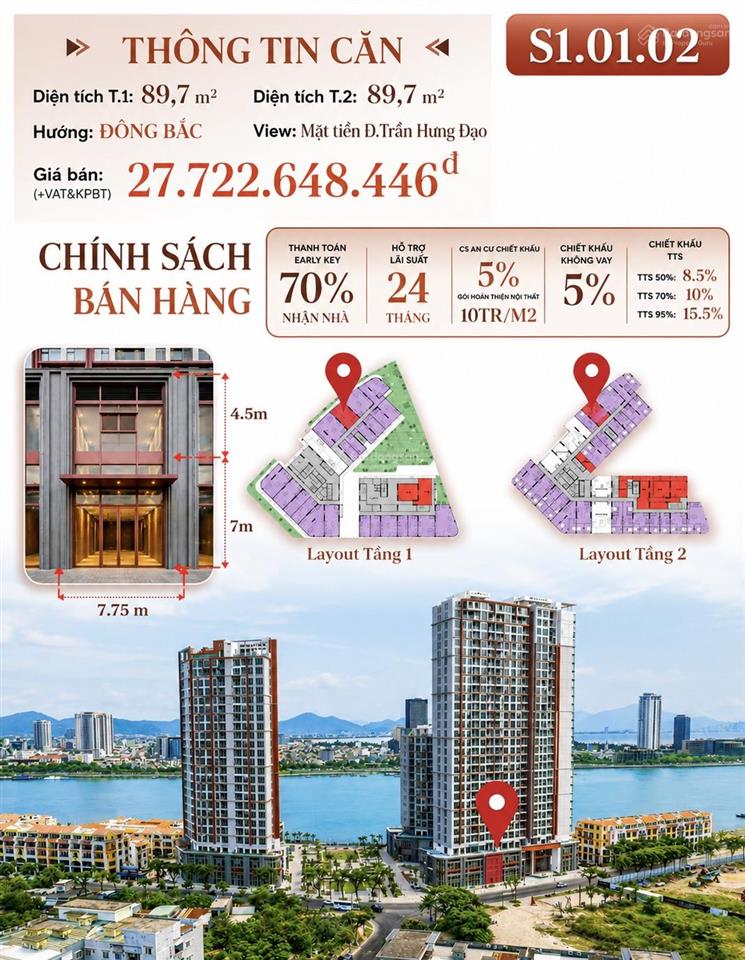 Shophouse khối đế sun symphony s10102 2 tầng dtsd 179,4m² chỉ 27 tỷ, sổ lâu dài