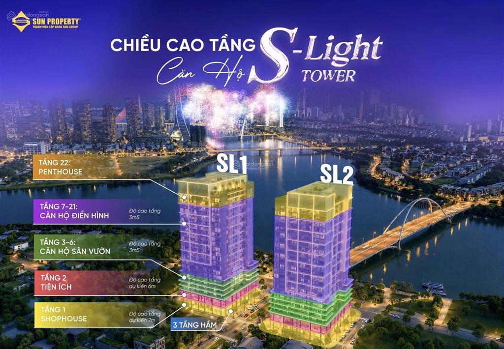 Hàng hiếm studio view nam đà nẵng slight tower sl12019 33.3m2 tts chỉ 1.895 tỷ