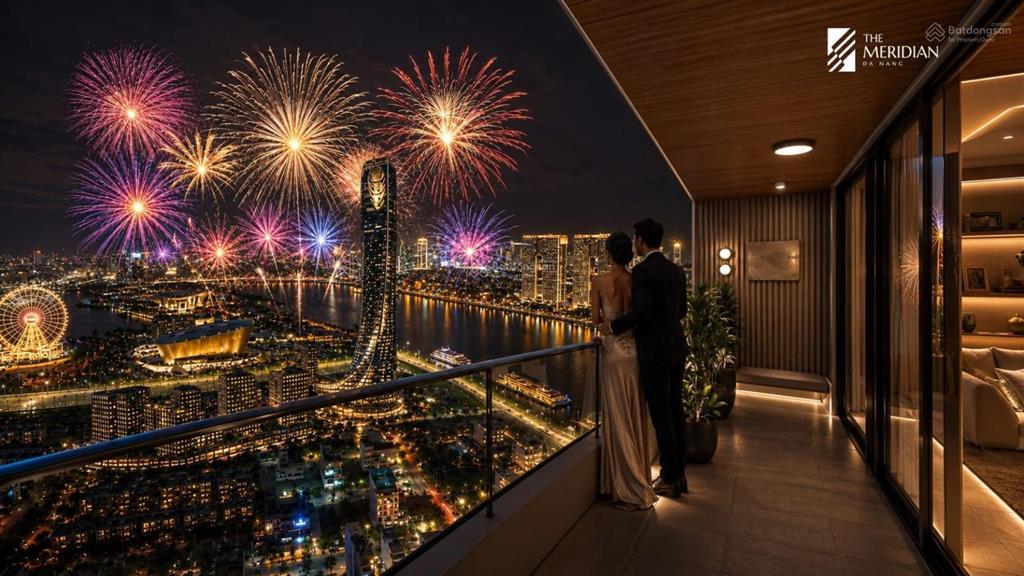 Căn 1pn+ the meridian 48,6m2 view pháo hoa diff, hỗ trợ vay 70%, miễn lãi vay 24 tháng