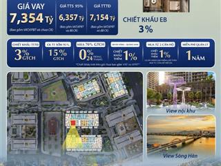 Căn 2pn view sông hàn capital square đà nẵng s31212 75m2 ck 15% hỗ trợ lãi suất 0% trong 24 tháng