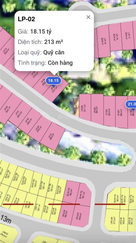 Biệt thự đơn lập góc lp02 lâm phong vin hải vân bay 213 m2 giãn xây 18 tháng giá full 18,15 tỷ