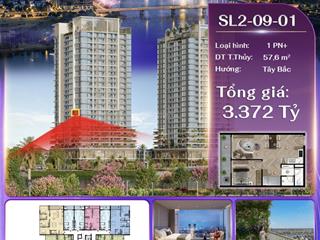 Căn 2pn sl20901 slight tower  view chéo sông hàn view nội khu 2.74 tỷ  ht vay miễn lãi 24 tháng