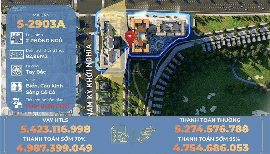 Căn 2pn tòa sapphire newtown diamond s2903a chỉ 4.75 tỷ htls 24 tháng chiết khấu tiền mặt 260 triệu
