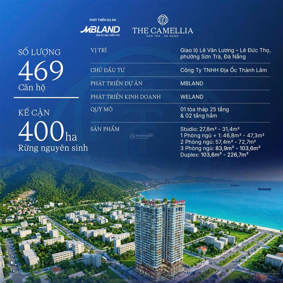 The camellia sơn trà (mbland)  căn hộ biển giá chỉ từ 1,98 tỷ/căn  sở hữu lâu dài