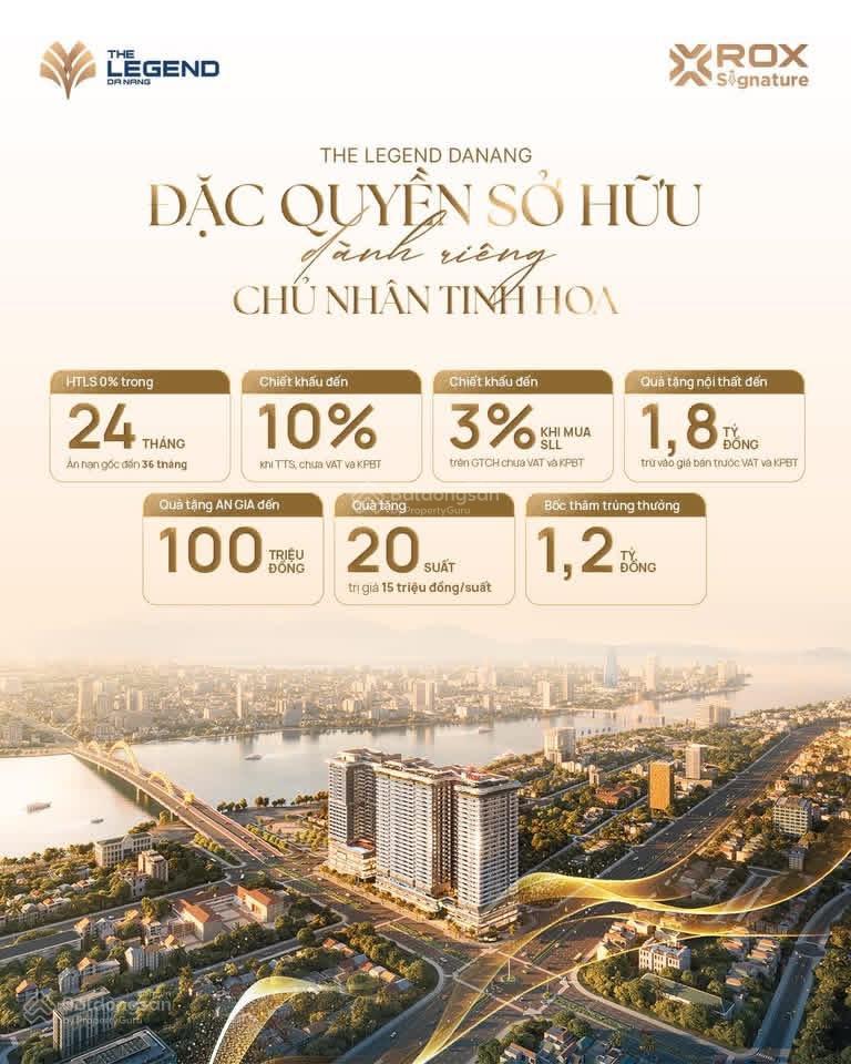 Siêu phẩm căn góc 3pn the legend đà nẵng view triệu đô cầu rồng 3pn 106,8m2 16,880 tỷ
