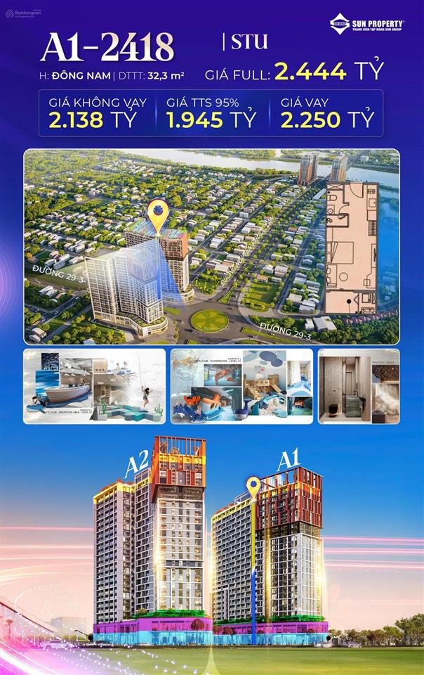 Studio cora tower 1,945 tỷ (tts 95%) 32,3 m2  ht vay 70% miễn lãi 24 tháng