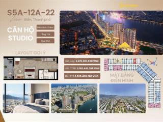 Studio sun symphony 5  30,1m2 view biển , thanh toán sớm chỉ 1,93 tỷ  tặng gói nội thất 140 triệu