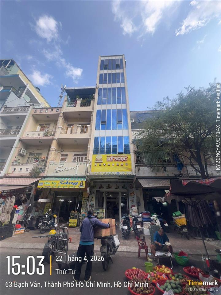 Bán nhà 6 tầng mặt tiền bạch vân quận 5 khu chợ hòa bình, dt 4x20m cn 80m2 chỉ 26 tỷ