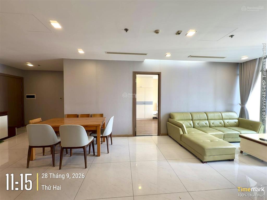 Trống 3pn 2 ban công, 116.4m2, giá cực tốt 27,7 triệu/tháng view sông, hướng mát cả ngày