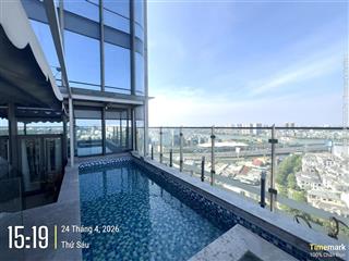 Cho thuê sky lm81 giá 150tr, 260m2, có hồ bơi, sân vườn, view cầu sài gòn, sông