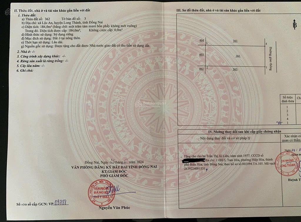 Bán lô biệt thự d2d lộc an, long thành, đồng nai. lô b302 .   0913 874 *** ( hai một bảy)
