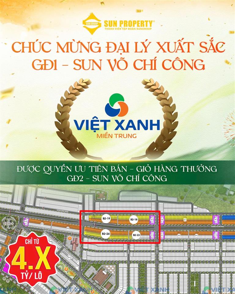 Booking giai đoạn 2 đất nền đường võ chí công đà nẵng giá gốc từ sun group miễn phí ra sổ