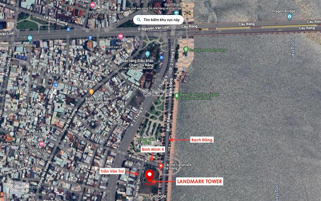 Land mark đà nẵng nhỉnh 6 tỷ cầu rồng đà nẵng. view sông hàn