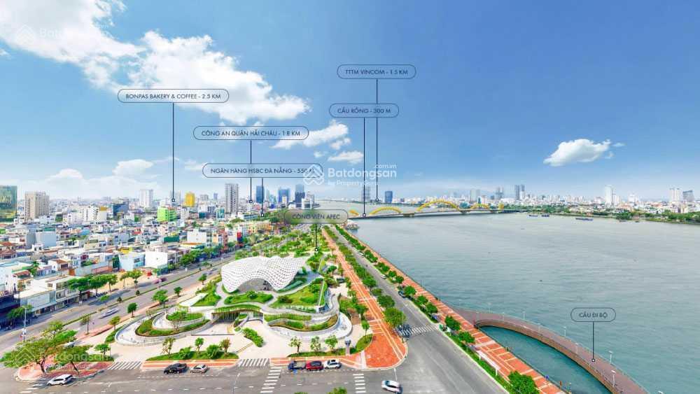 Land mark đà nẵng nhỉnh 6 tỷ cầu rồng đà nẵng. view sông hàn