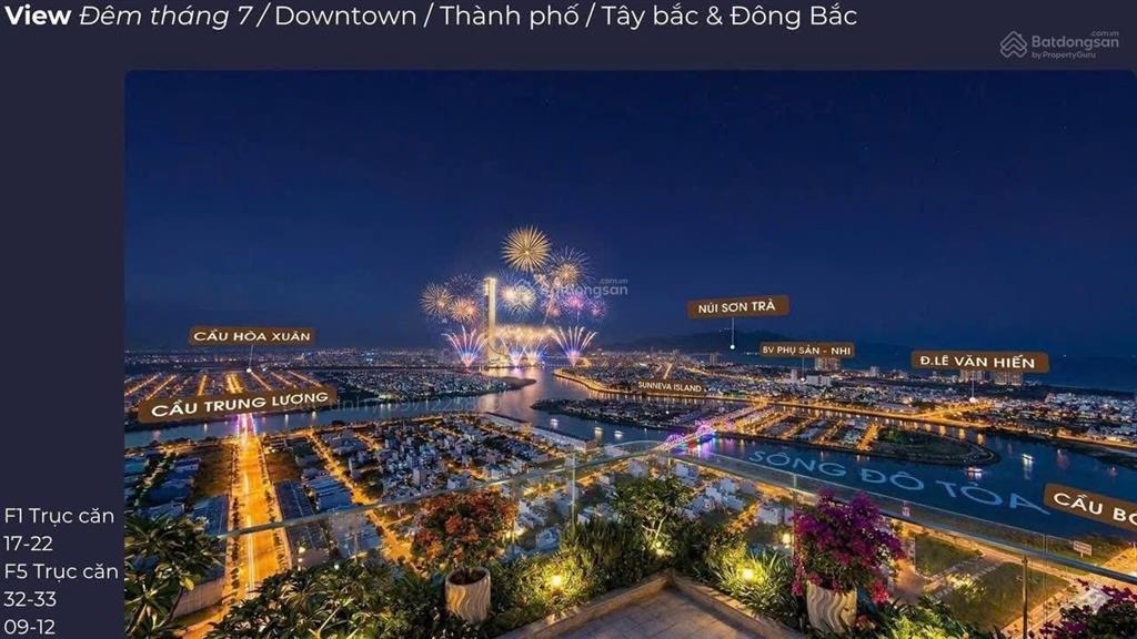 Meridian hải châu view pháo hoa nhỉnh 3 tỷ, sở hữu lâu dài trung tâm đà nẵng