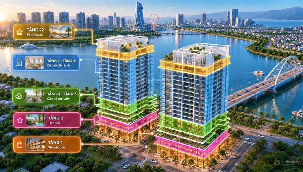 Chỉ từ 2 tỷ sở hữu căn hộ sun group view sông hàn & pháo hoa diff