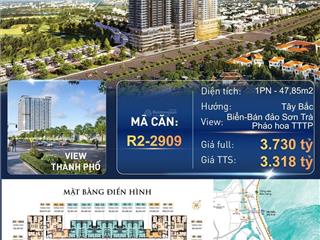 Newtown diamond đà nẵng 1pn 3,318 tỷ view biển, sở hữu lâu dài