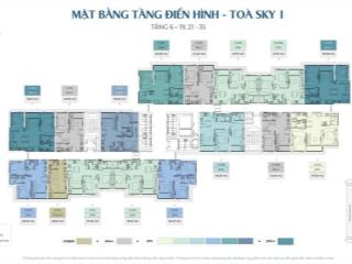 Hot 2 ngủ tầng cao 57.7m2 giá rẻ nhất tòa s1 mik an khánh  0856 841 ***