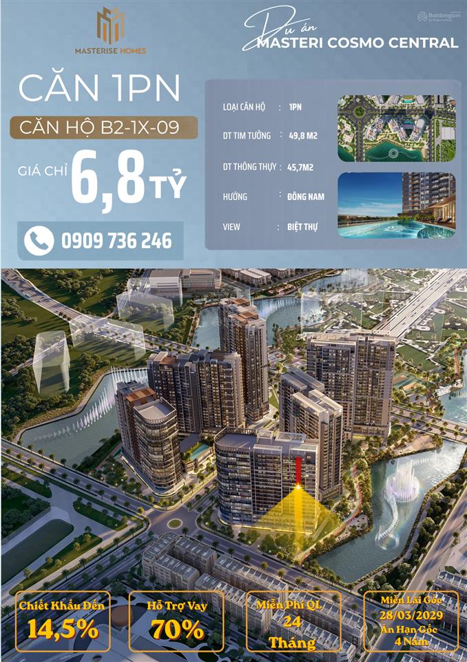 Căn hộ 1pn giá tốt ct4  tòa b2 ngay tòa khu văn phòng